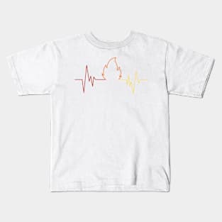 911, Hero, Firefighter Heartbeat Kids T-Shirt